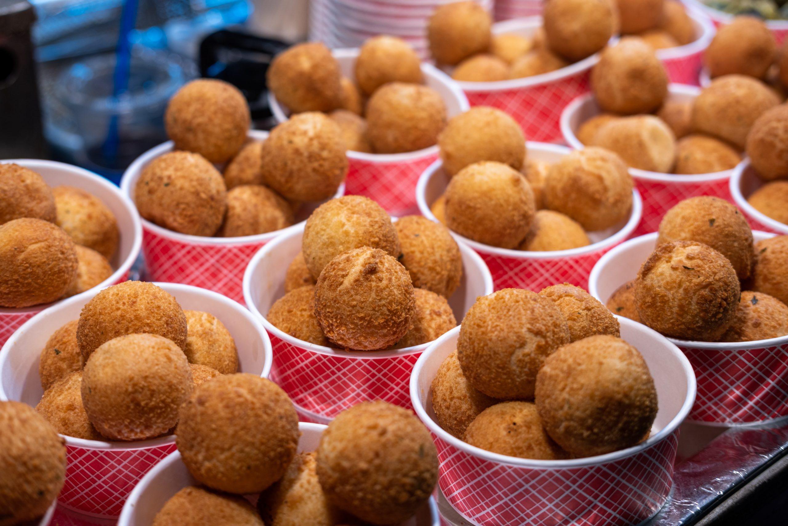 Korean street food - Deep fried cheese balls Korean street food - Deep fried cheese balls