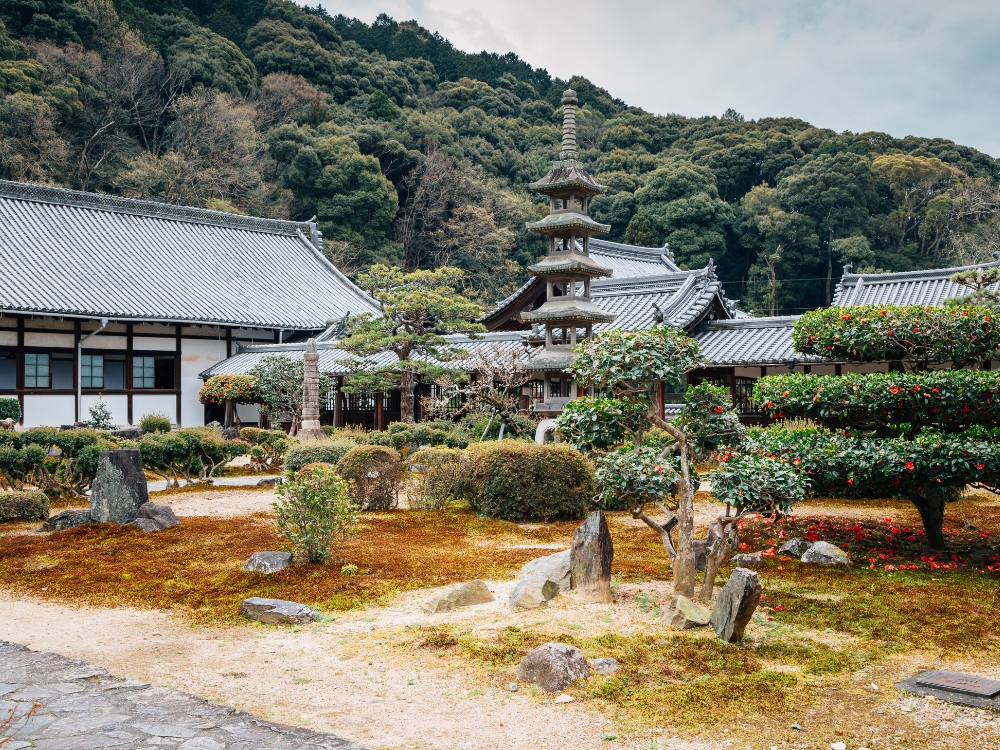 Kosho ji temple garden in Uji Japan