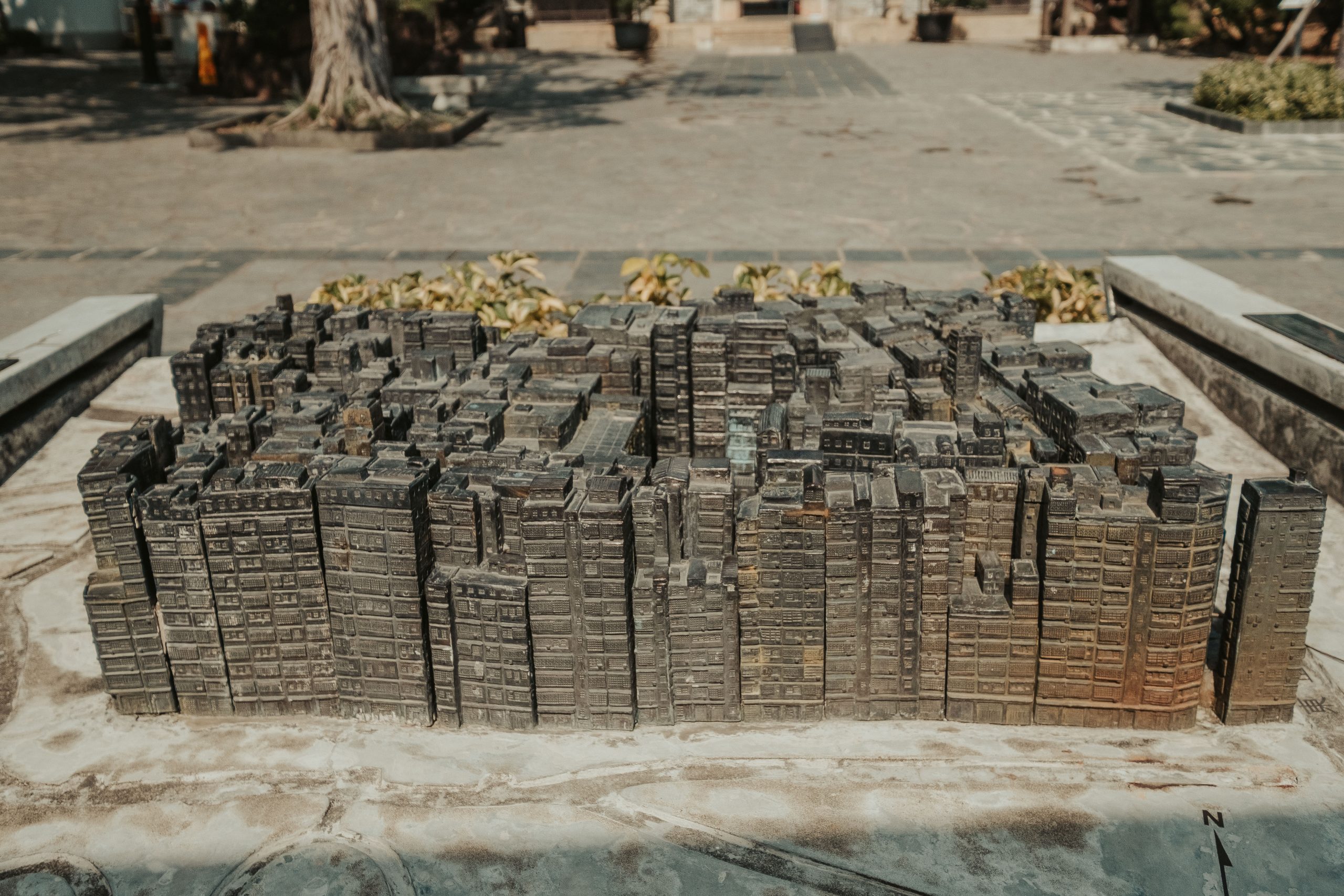 Miniature original model of Kowloon walled city in Hong Kong