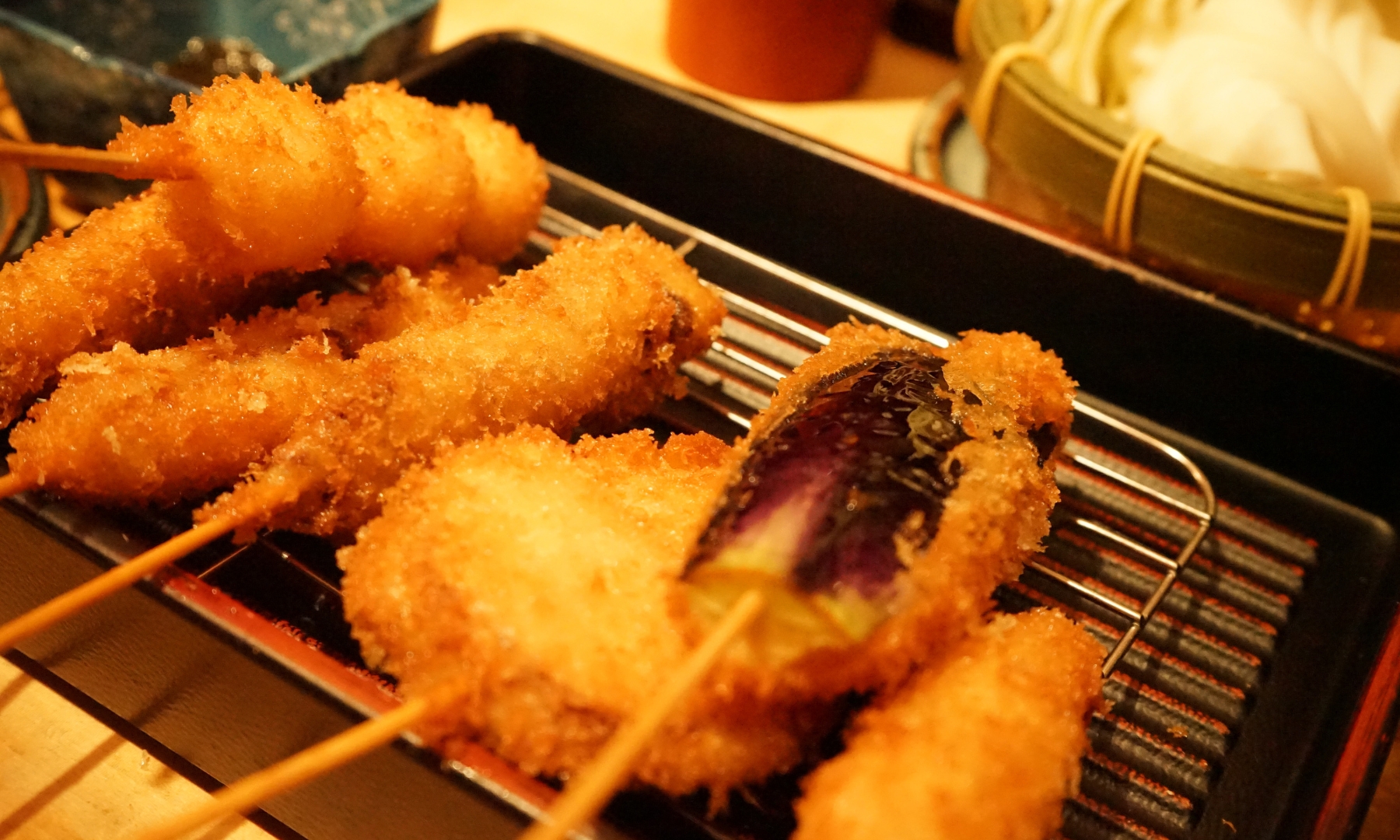 Kukushikatsu deep fried skewers