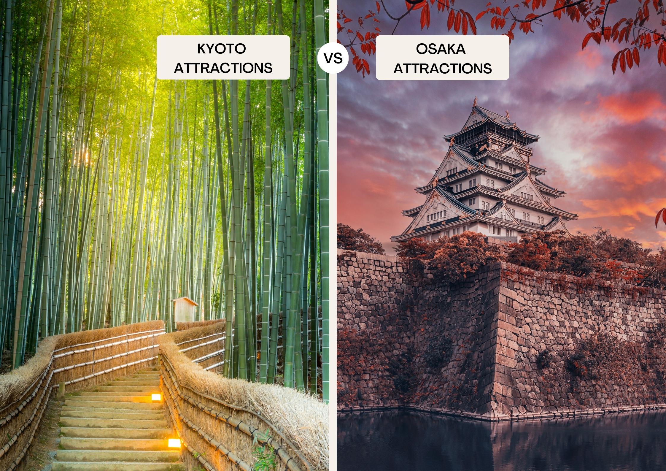 Kyoto or Osaka for tourist attractions