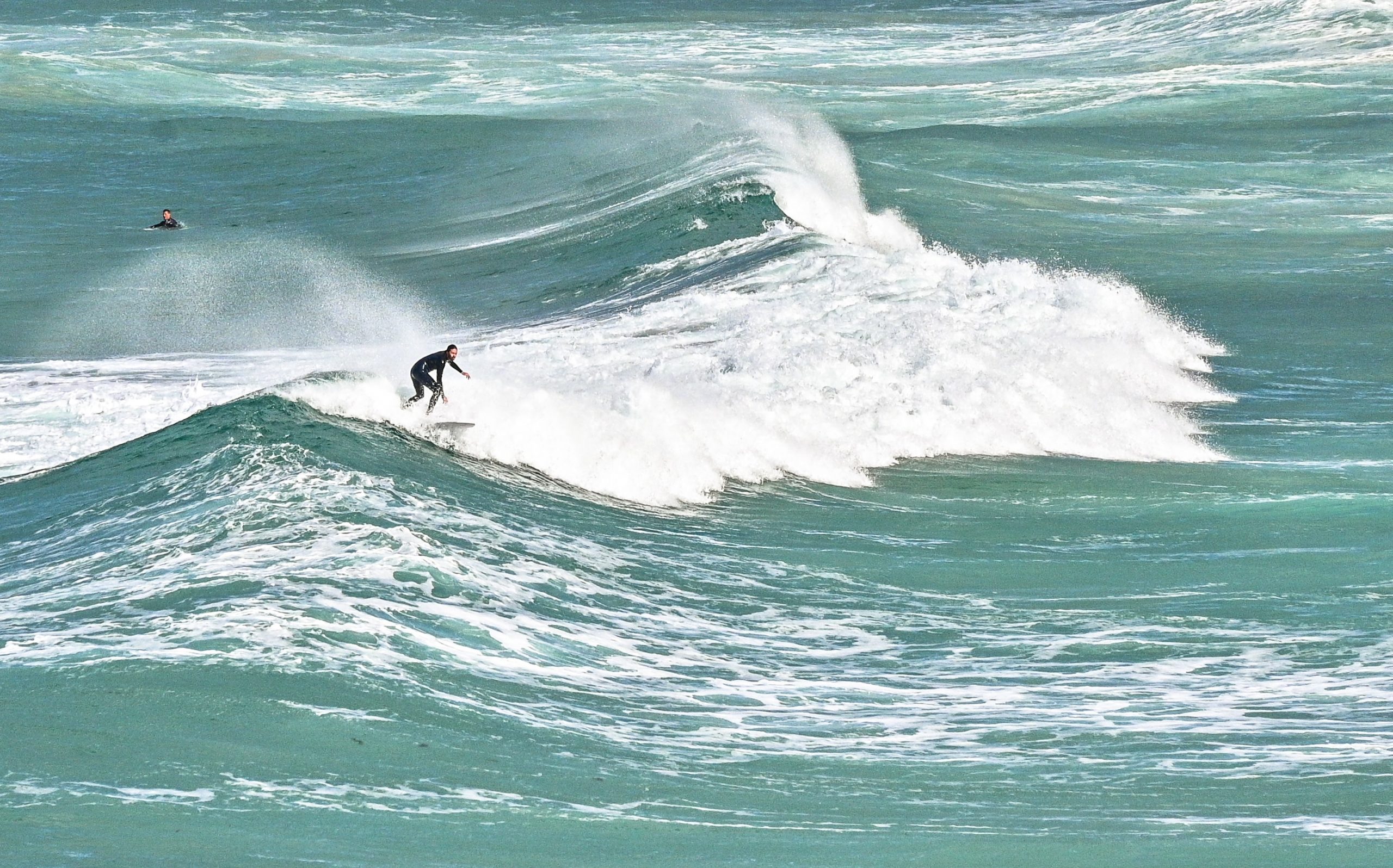 Learning how to surf in St Ives