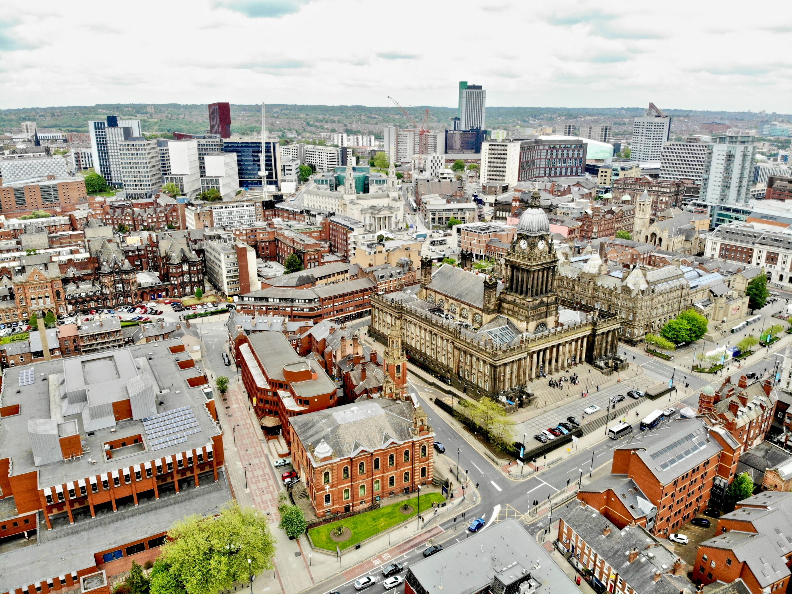 Leeds city as seen from above Leeds city as seen from above
