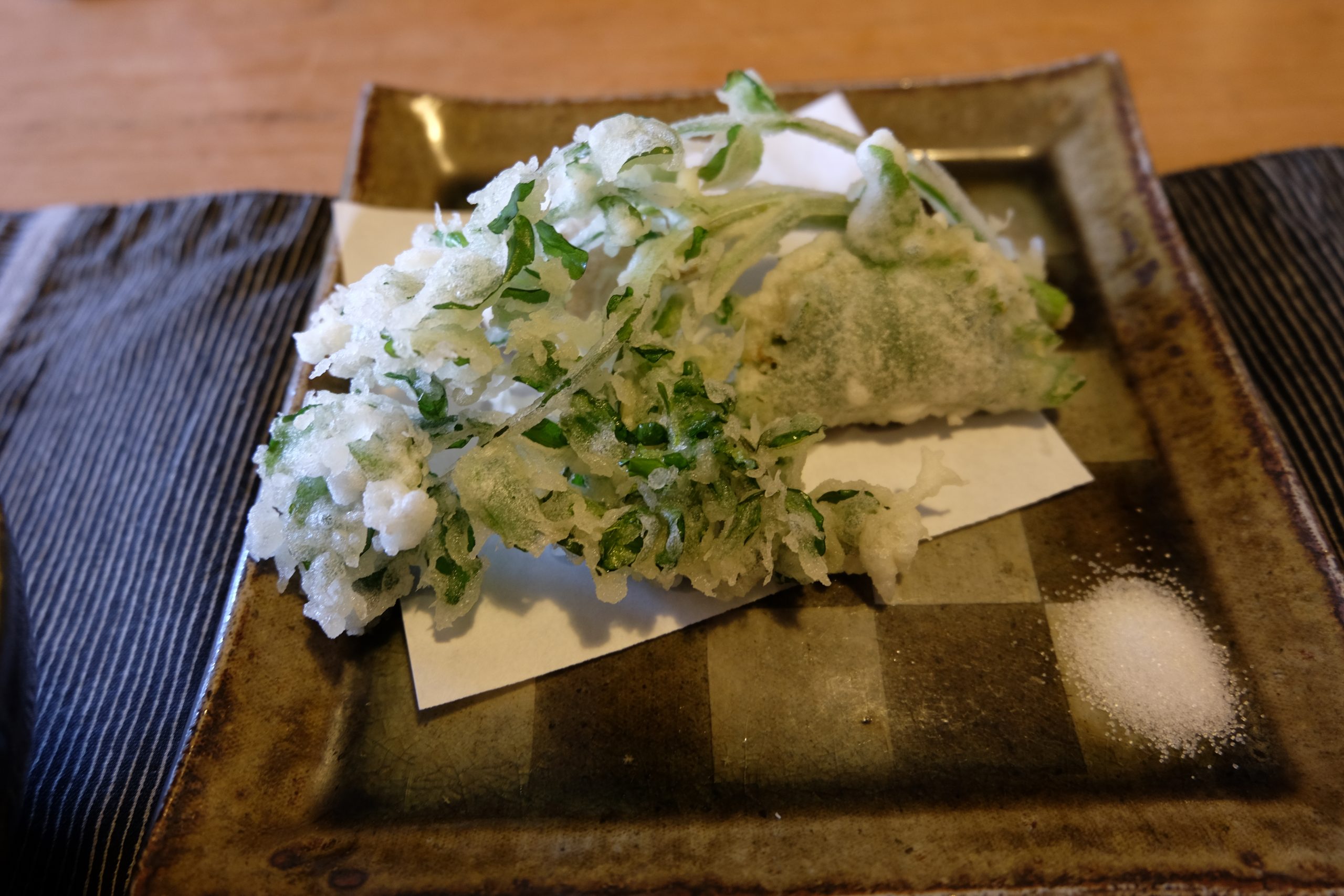 Light tempura enjoyed at a restaurant in Nikko Japan Light tempura enjoyed at a restaurant in Nikko Japan