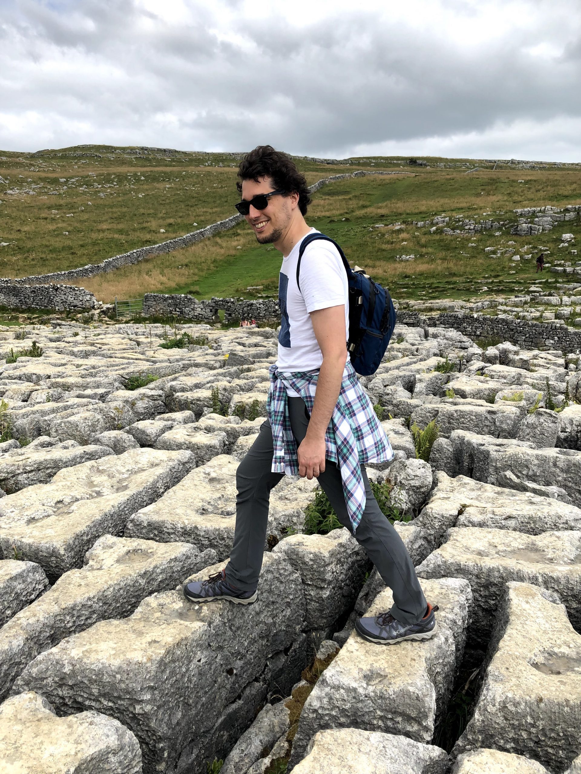 Limestone pavement Malham cove where Harry Potter was filmed