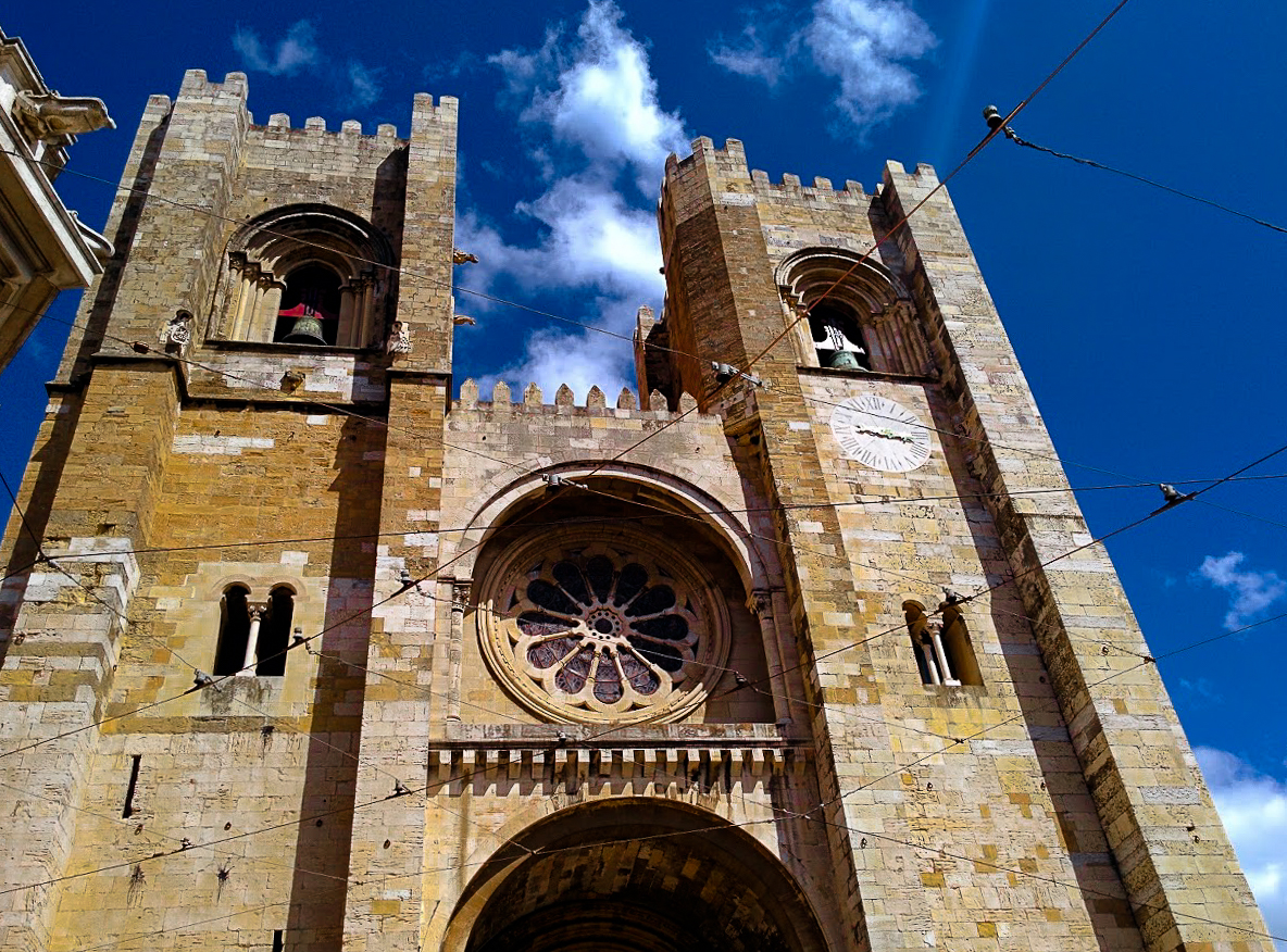Lisbon Cathedral Blue Sky
