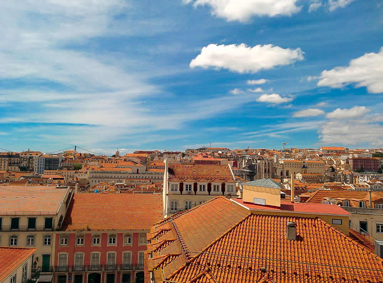 Lisbon Rooftops Blue Sky Lisbon Rooftops Blue Sky