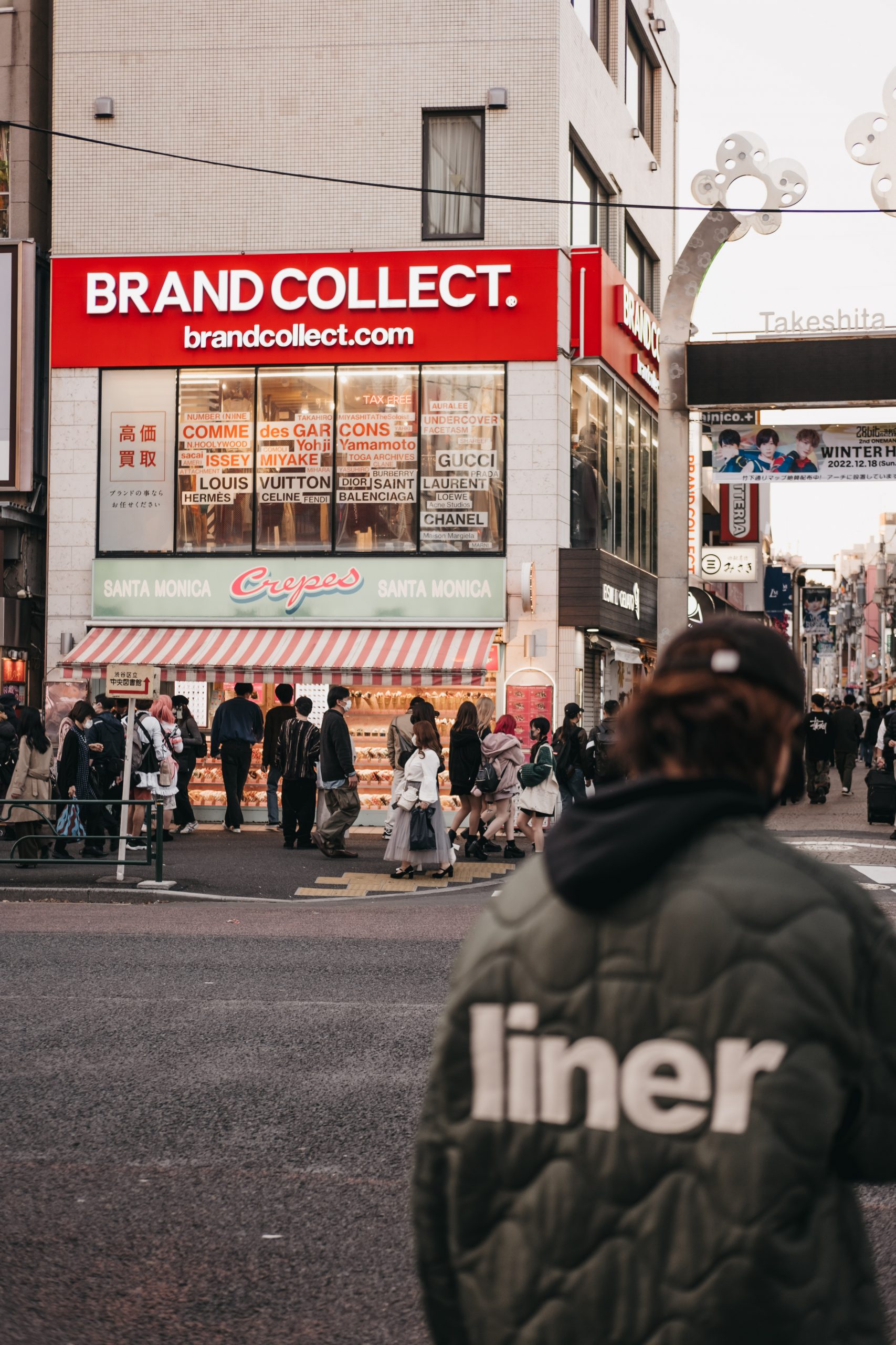 Local wearing cool and trendy clothes in front of Takeshita street Harajuku