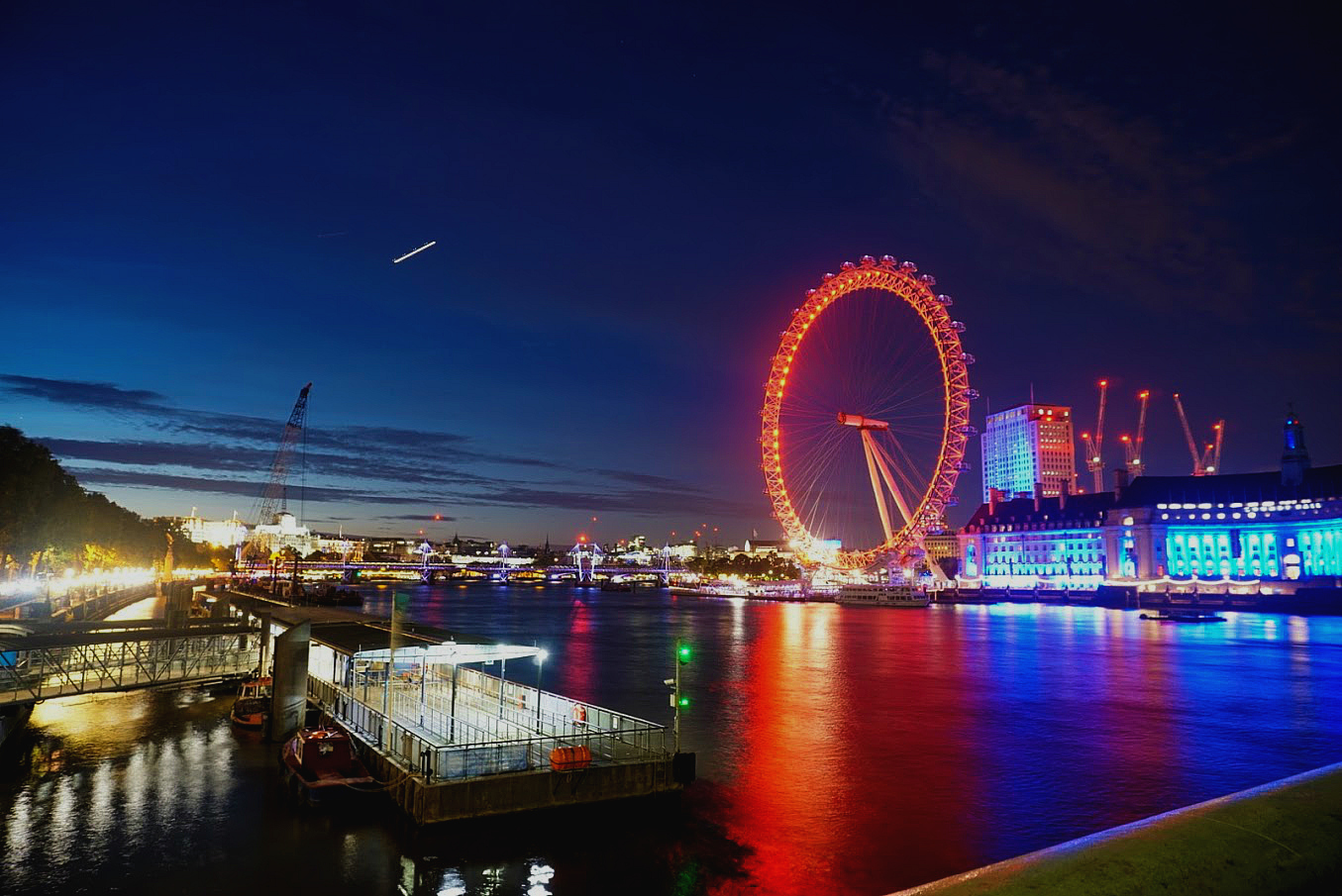 London Eye Night Vibrant