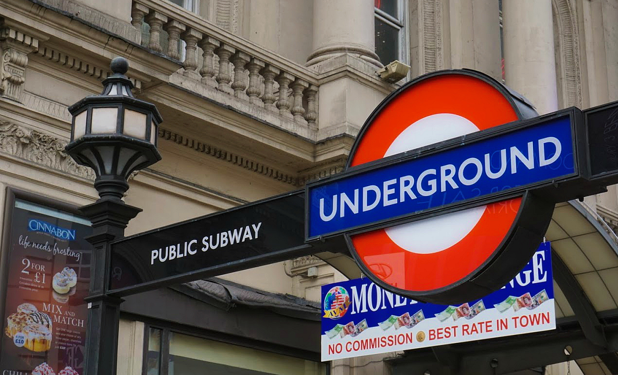 London Subway System Sign
