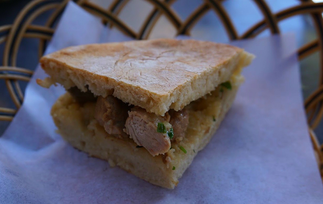 Madeira Food Pork Sandwich Small Bite Madeira Food Pork Sandwich Small Bite