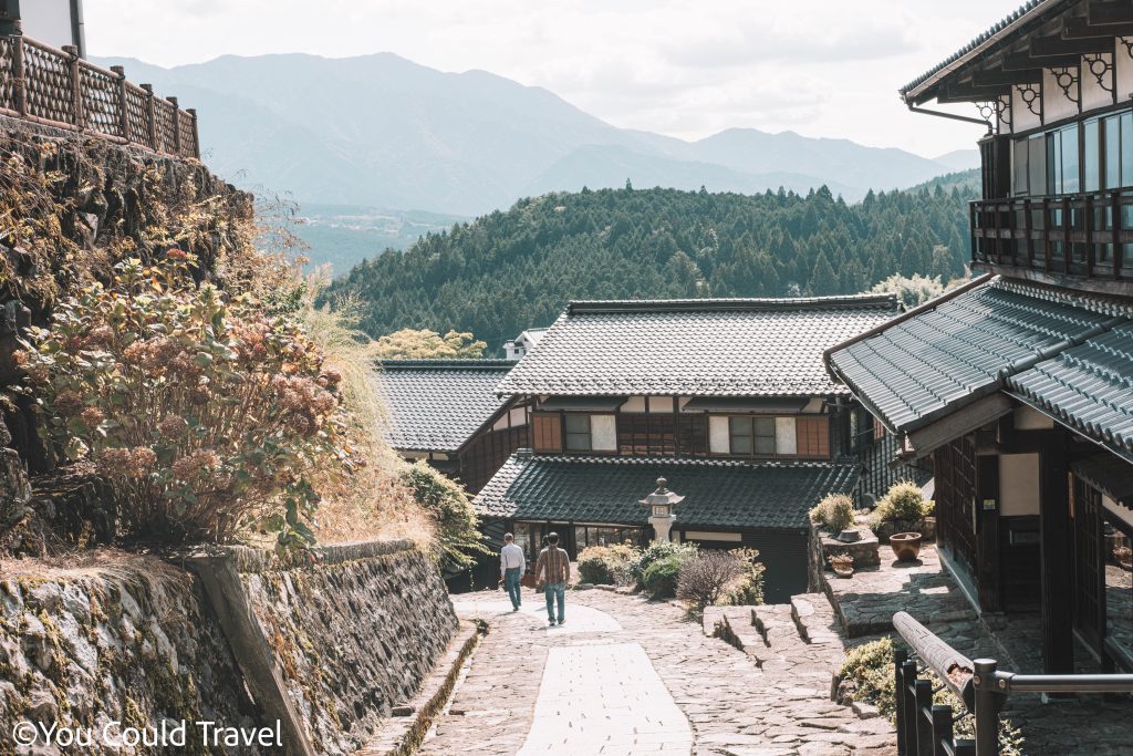 Magome juku with its famous steep slope