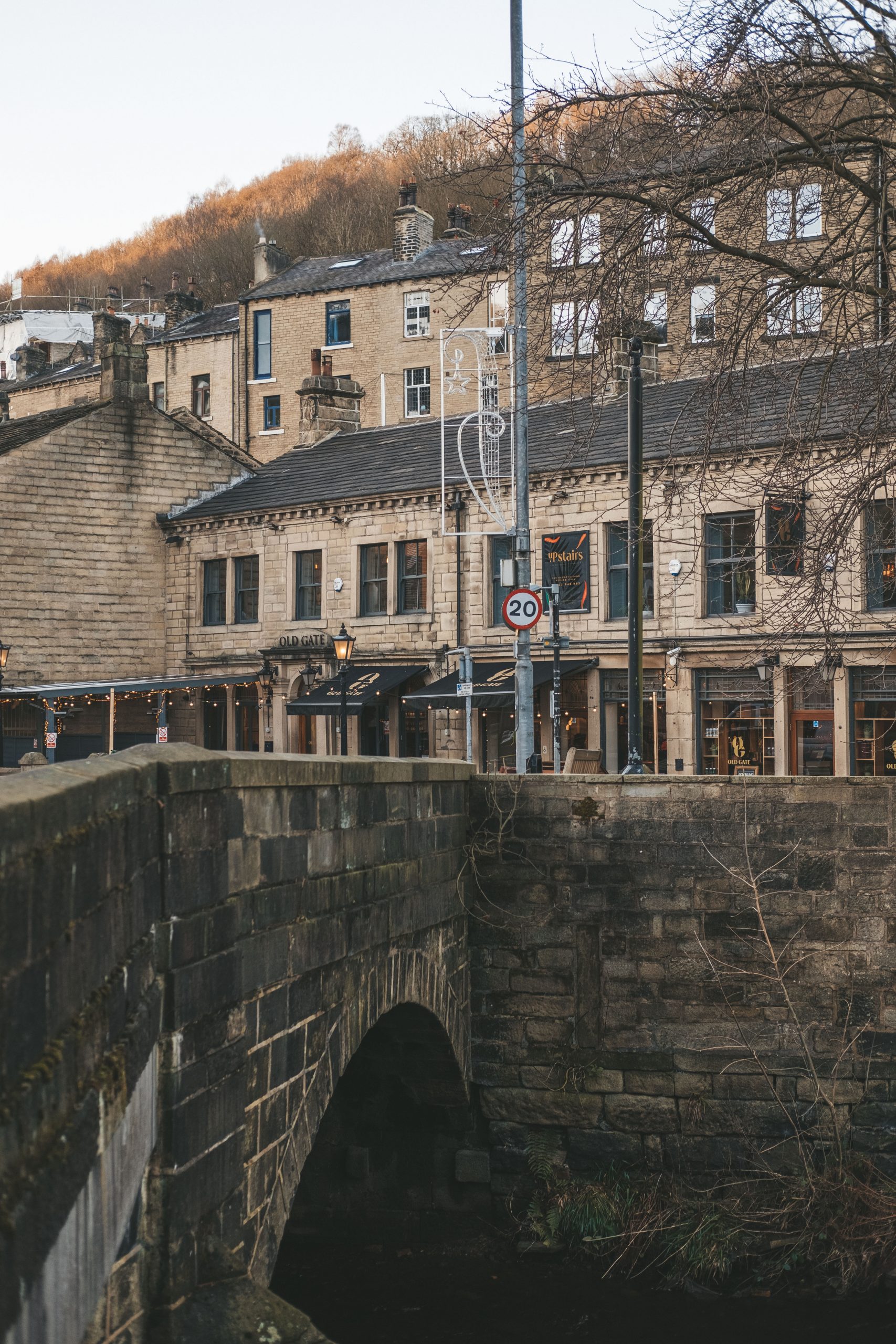 Market street in Hebden Bridge