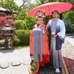 Wearing a traditional Japanese Kimono in Japan