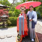 Wearing a traditional Japanese Kimono in Japan
