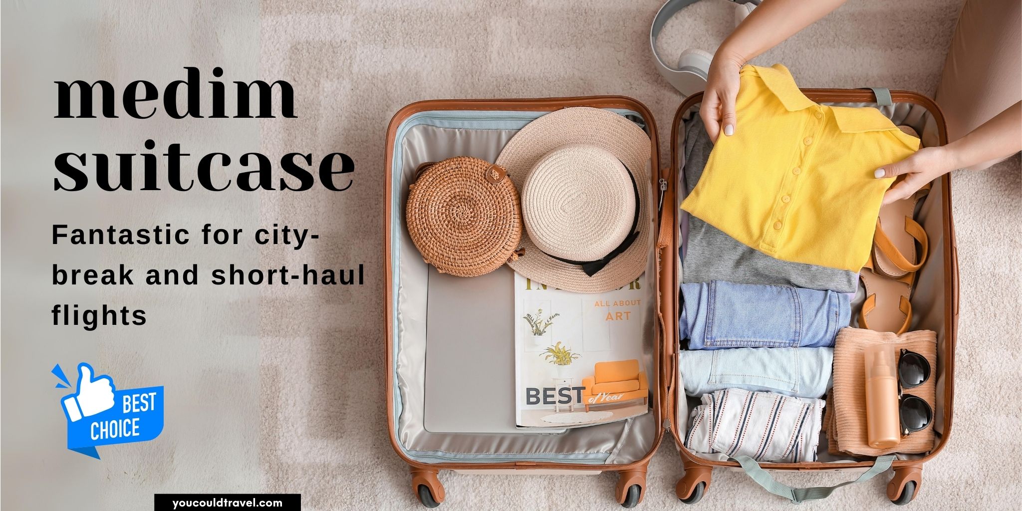 Medium suitcase for city breaks and short haul flights