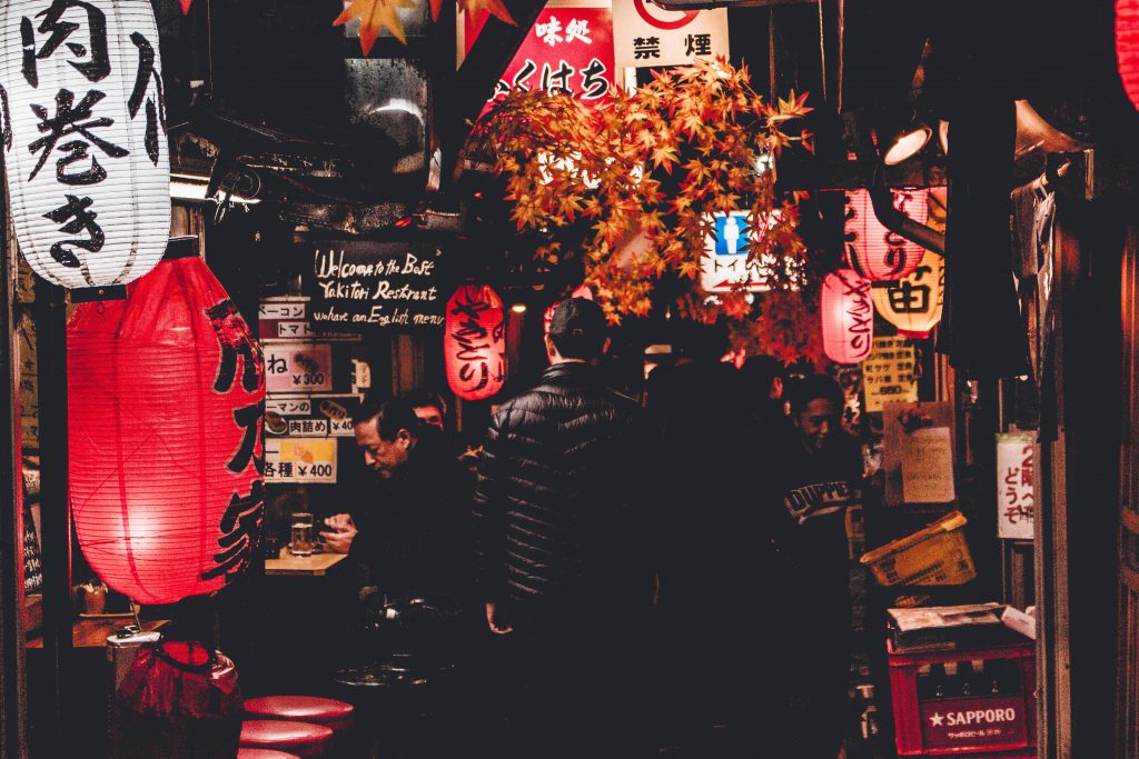 Memory Lane in Tokyo at night