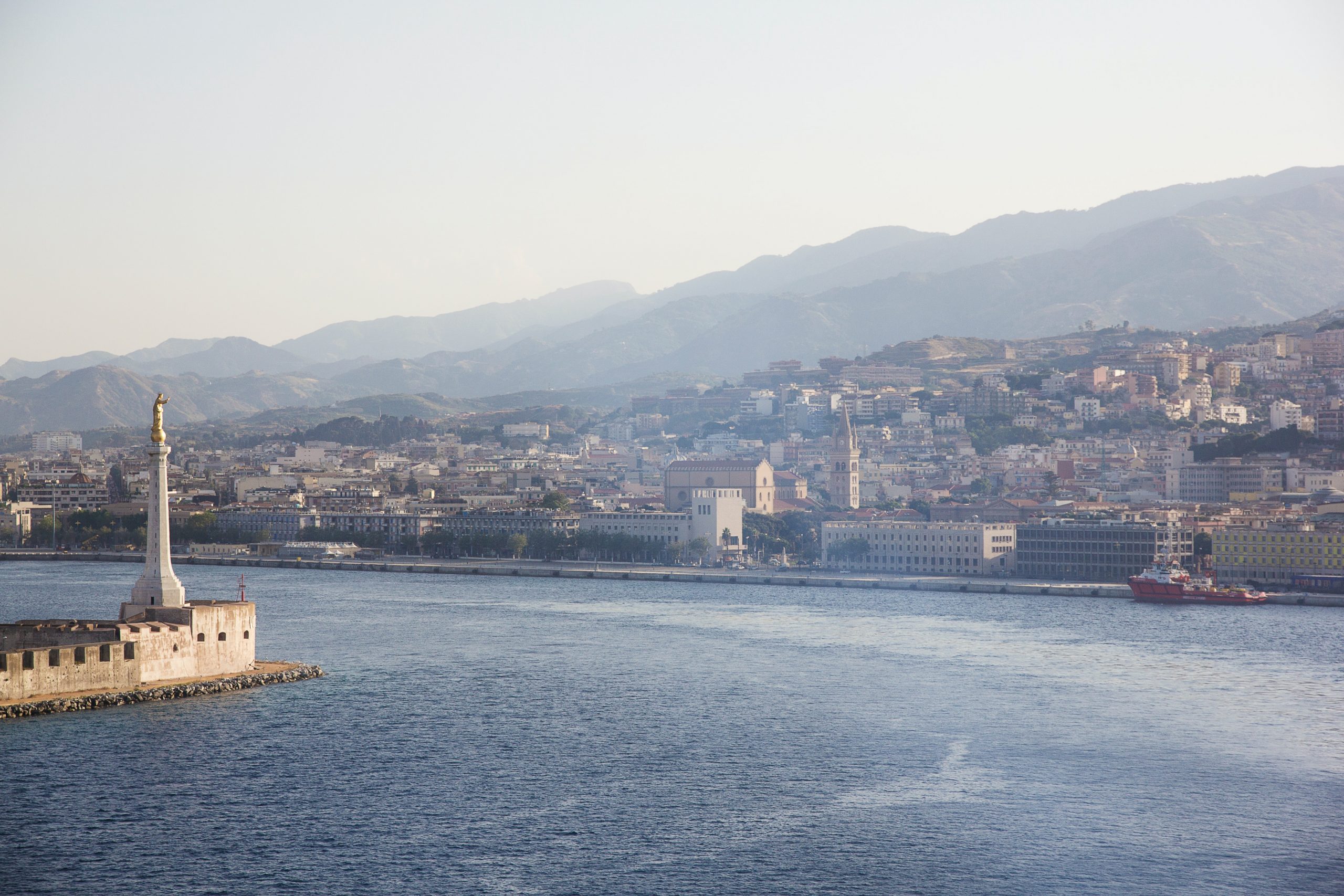 Messina as seen from the shores Messina as seen from the shores