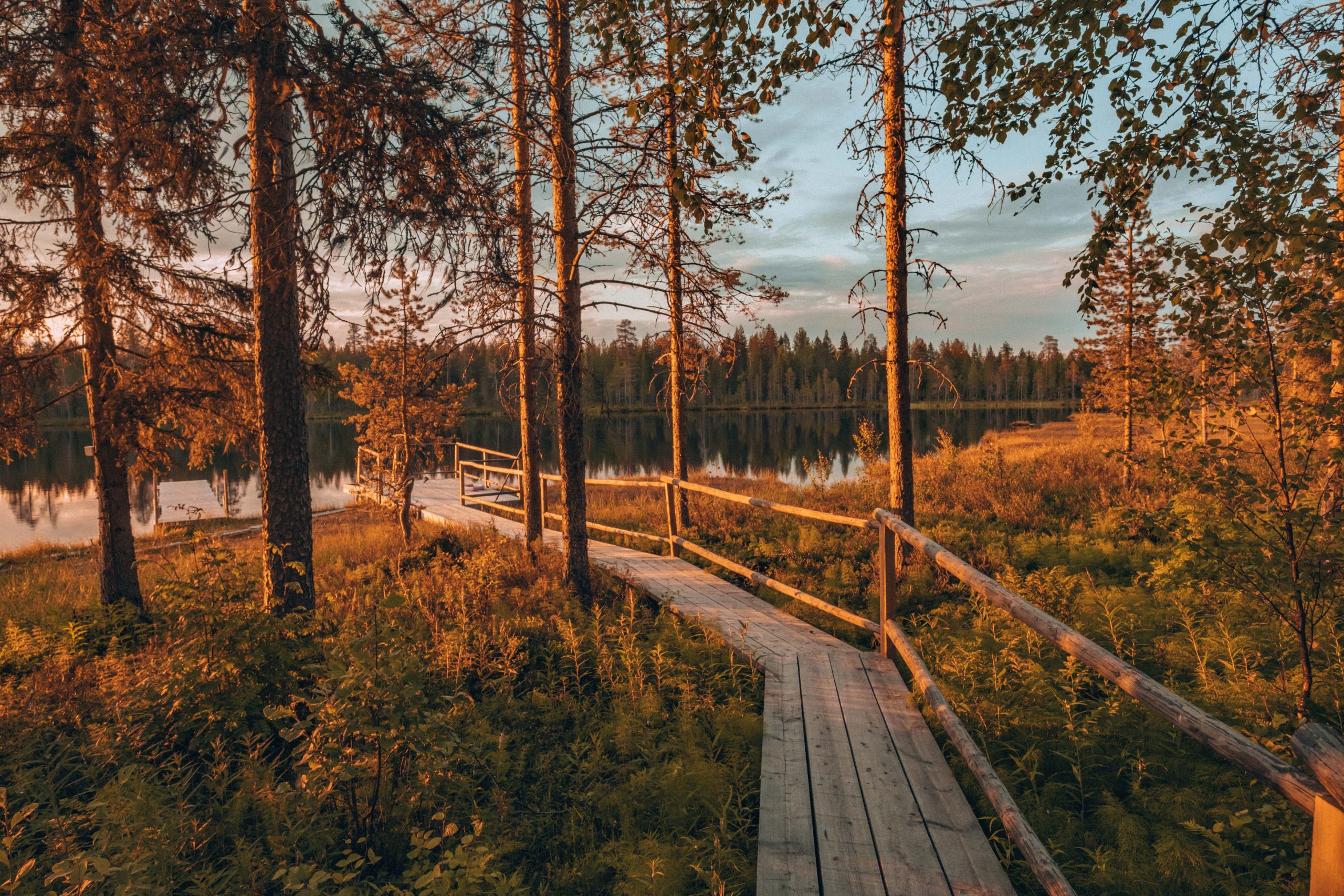 midnight sun Polar Day Finnish Lapland