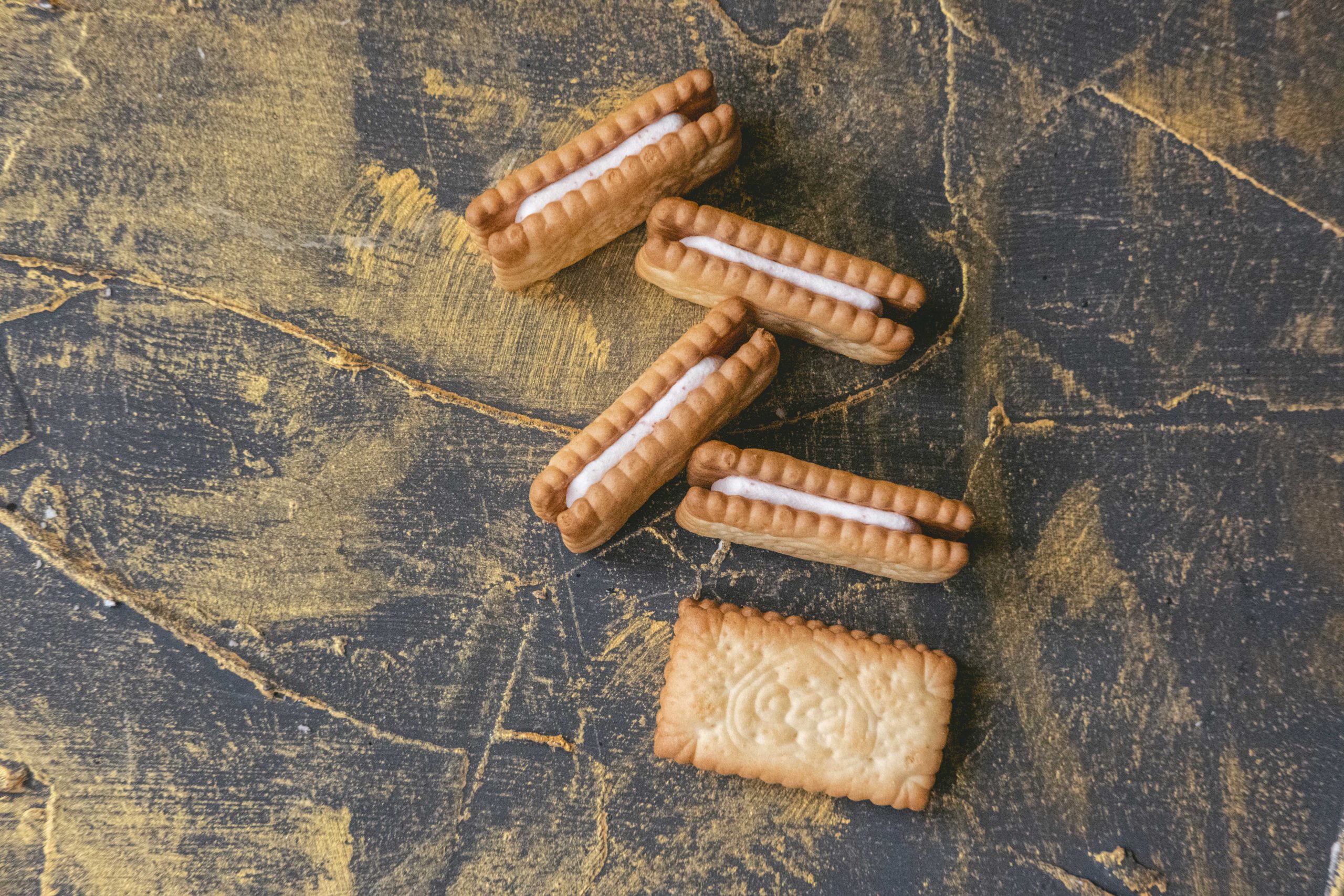 Mini strawberry cream biscuits from Glico