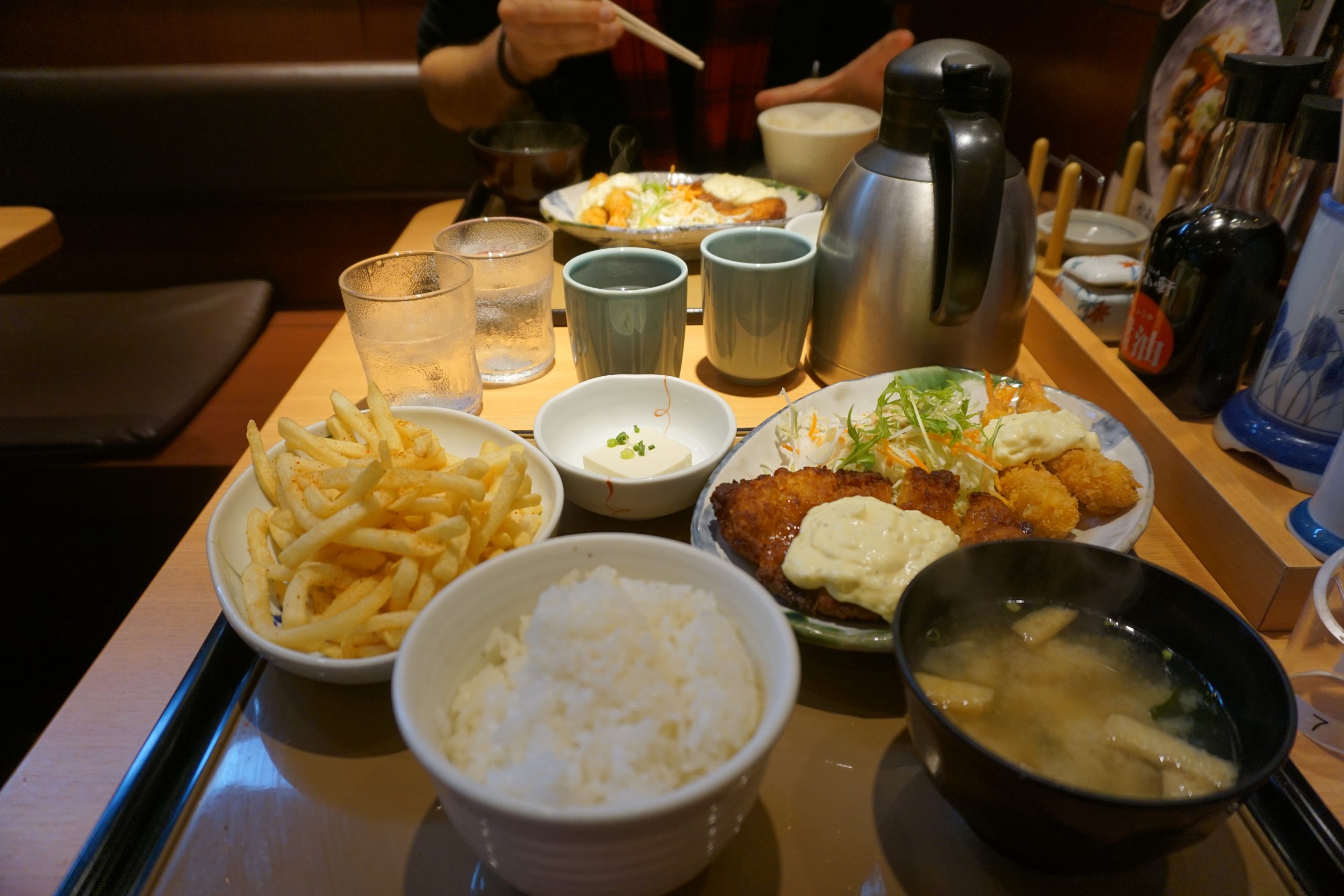 Miso soup part of my rice based meal in Japan