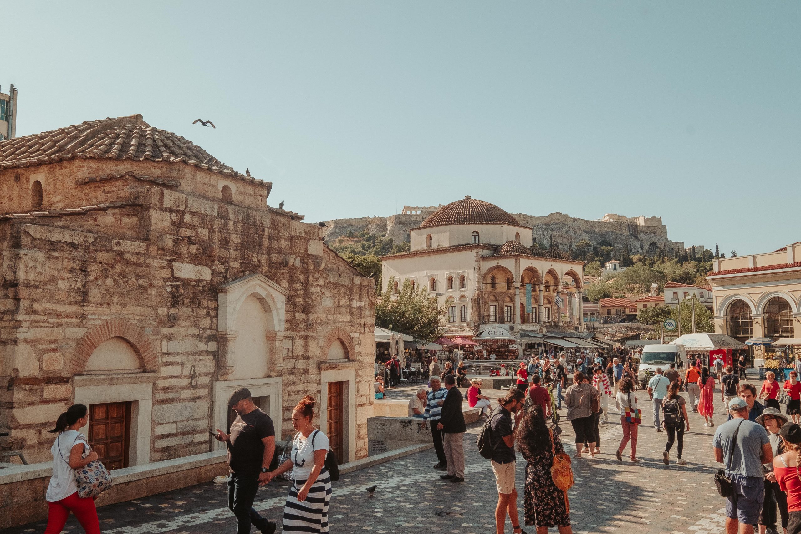 Monastiraki Square in Athens Monastiraki Square in Athens