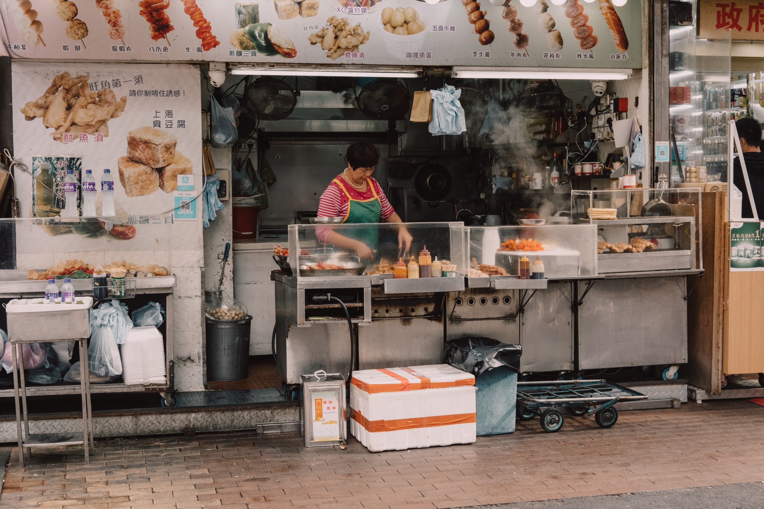 Mong Kok Vibrant Street Food in Hong Kong