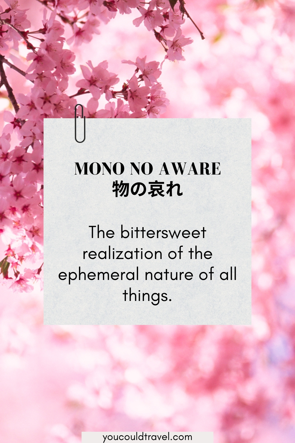 Mono no aware - ephemeral nature of all things