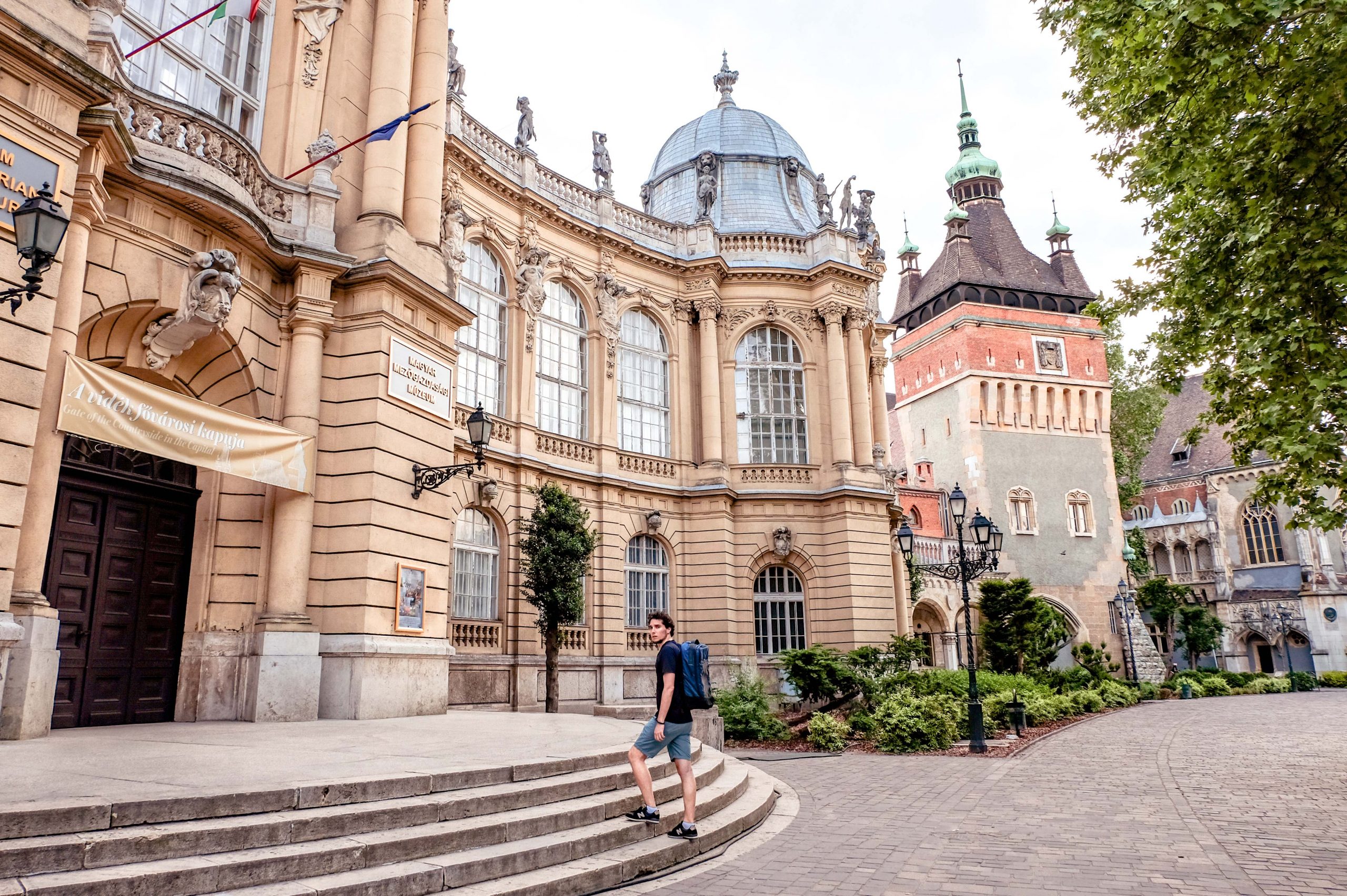 My husband showing me Budapest in June