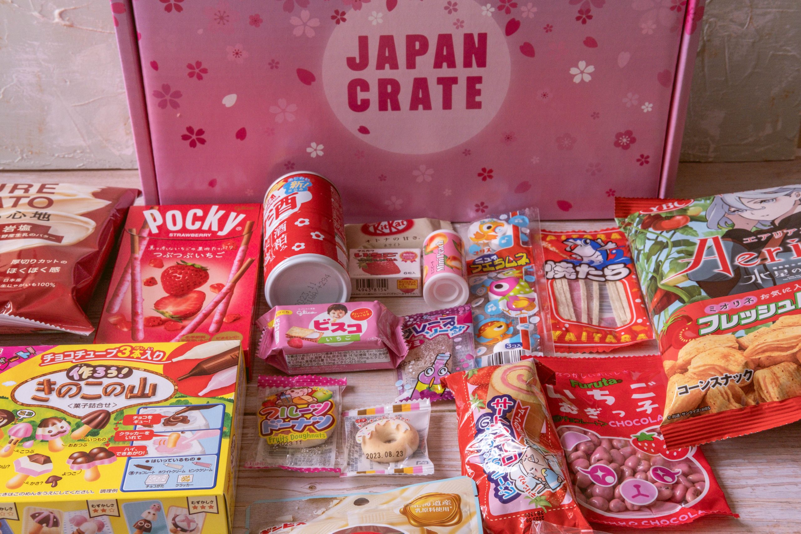 My Japan crate box with its contents