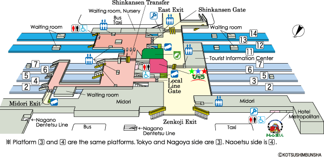 Nagano Station Map