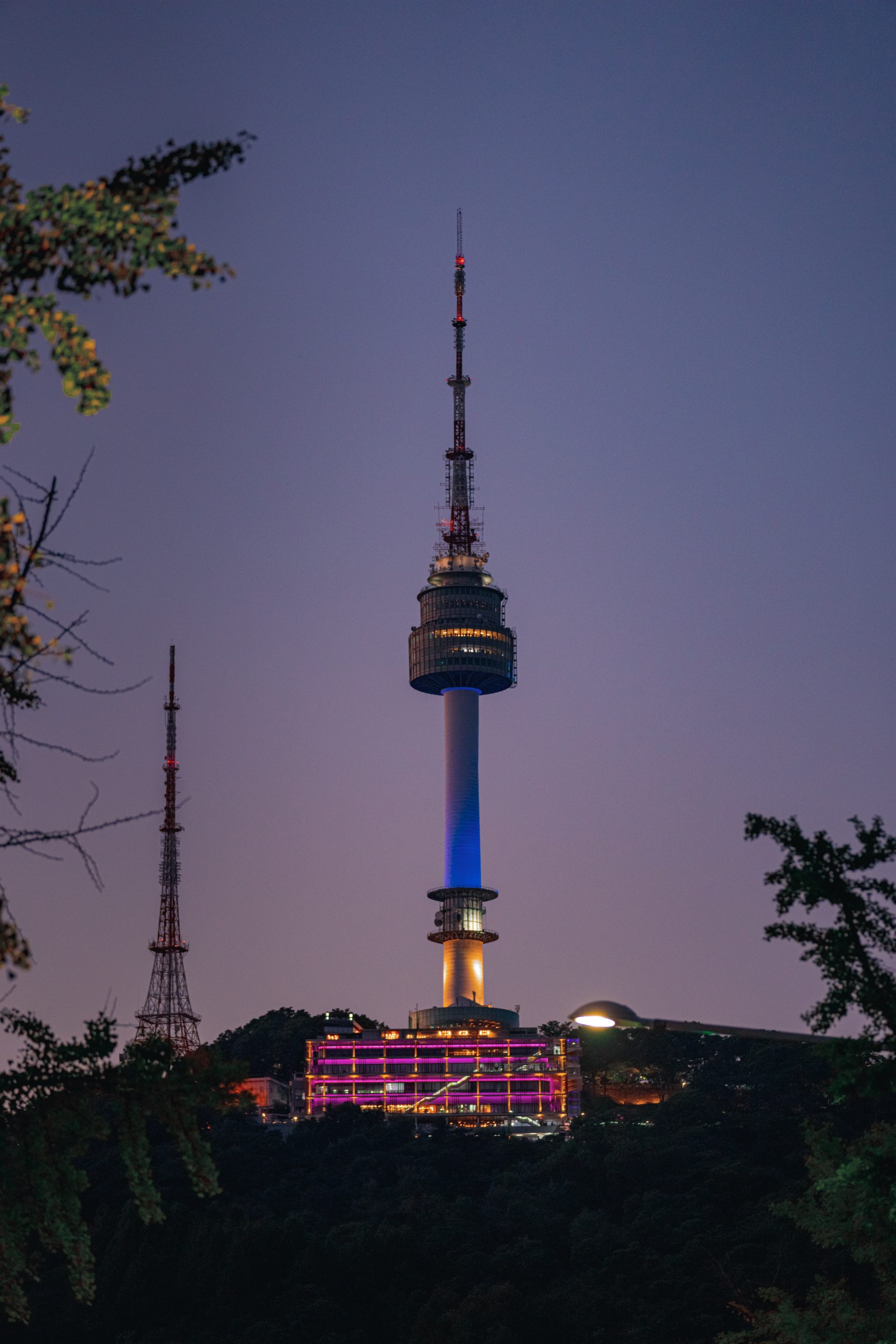 N Seoul tower at night