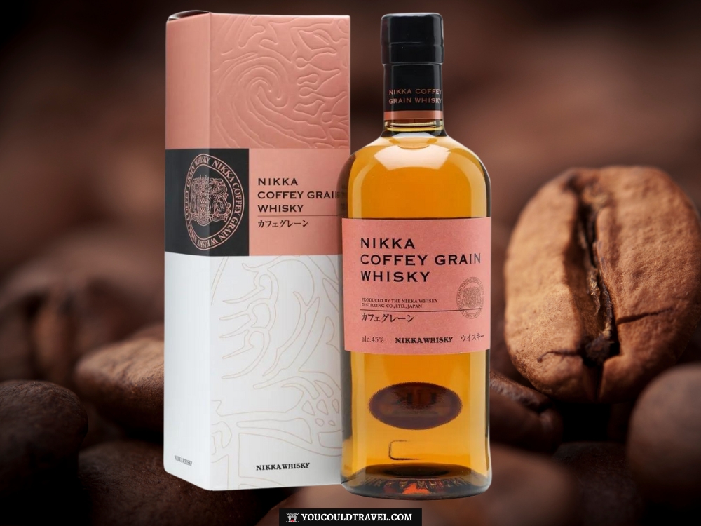 Japanese bottle of Nikka coffee bean whiskey