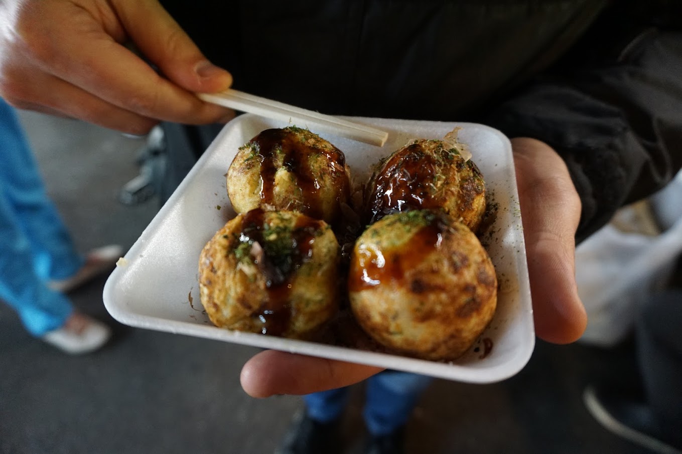 Takoyaki also known as Octopus Balls in Ueno Tokyo