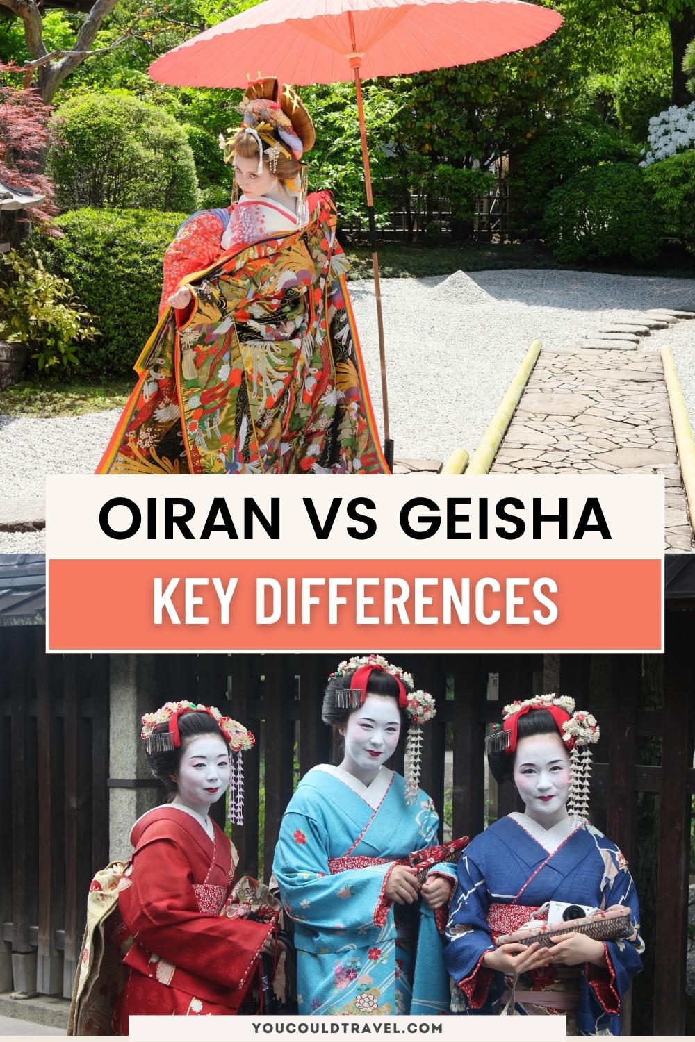 Oiran vs Geisha - key differences