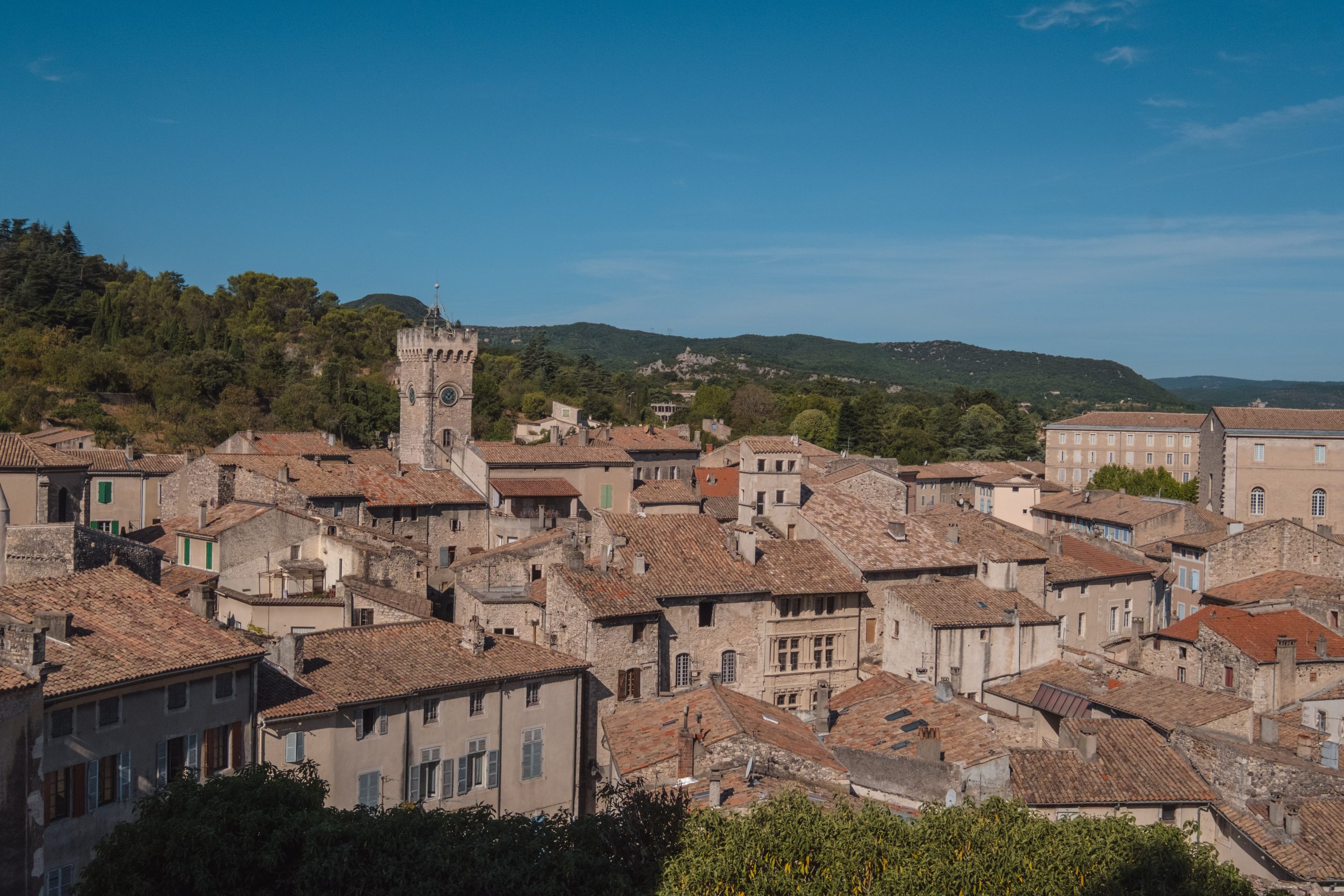 Old town viviers from above