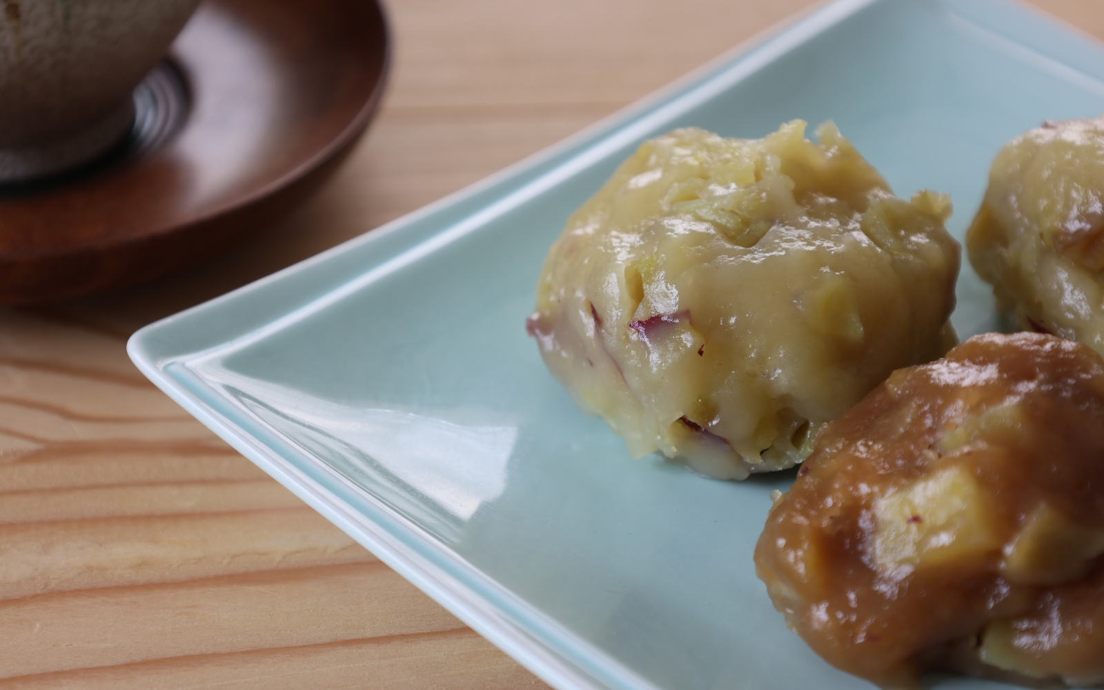 A traditional sweet pastry called oni manju, also known as devil's rice cake