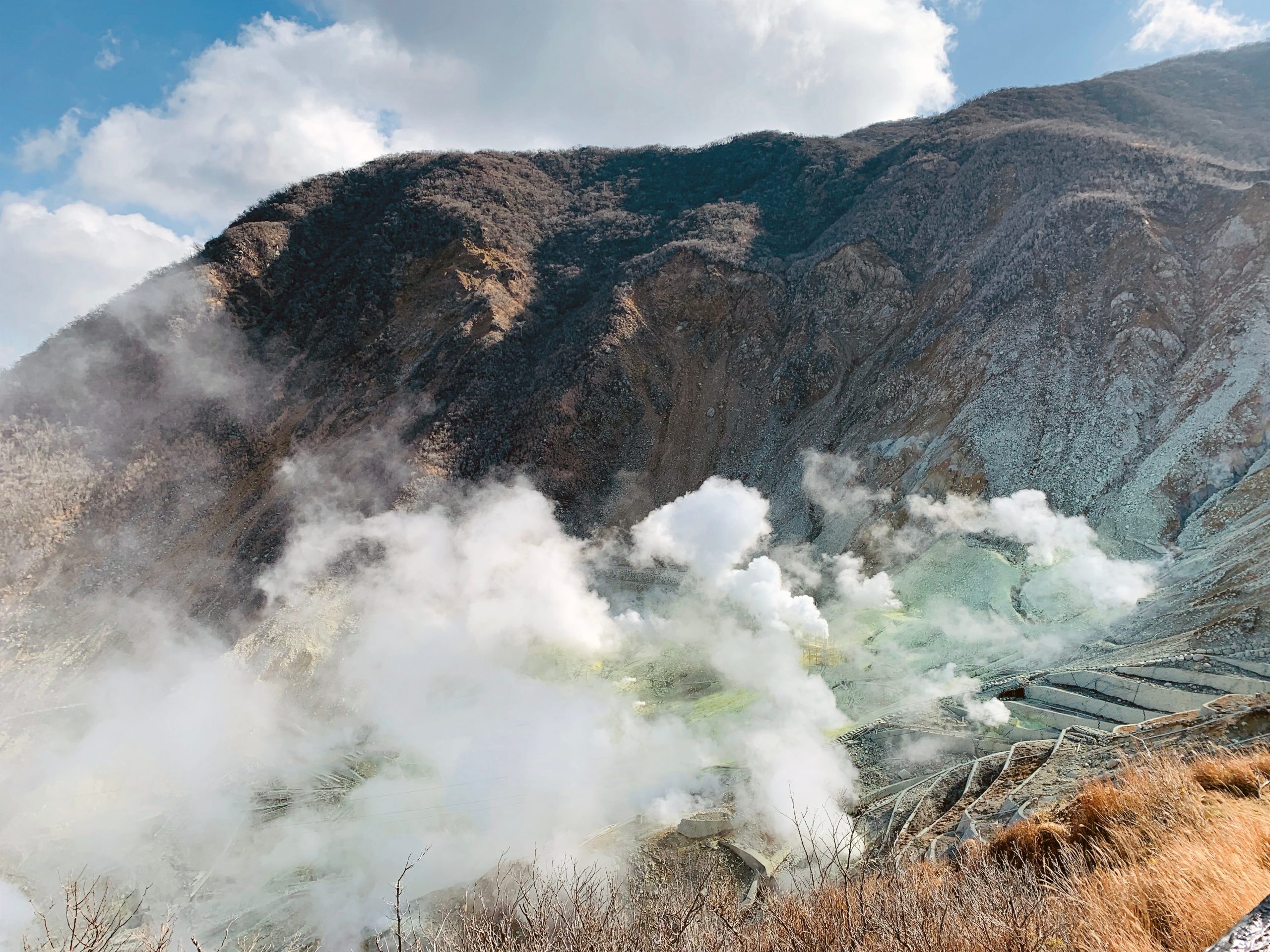 Owakudani Valley with its stunning vents