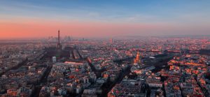 Paris in winter from above