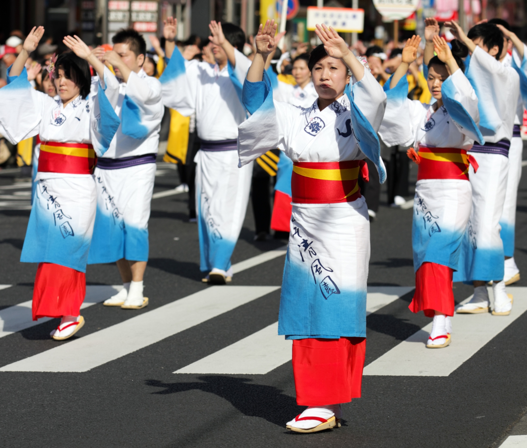 People dancing during Ohara matsuri