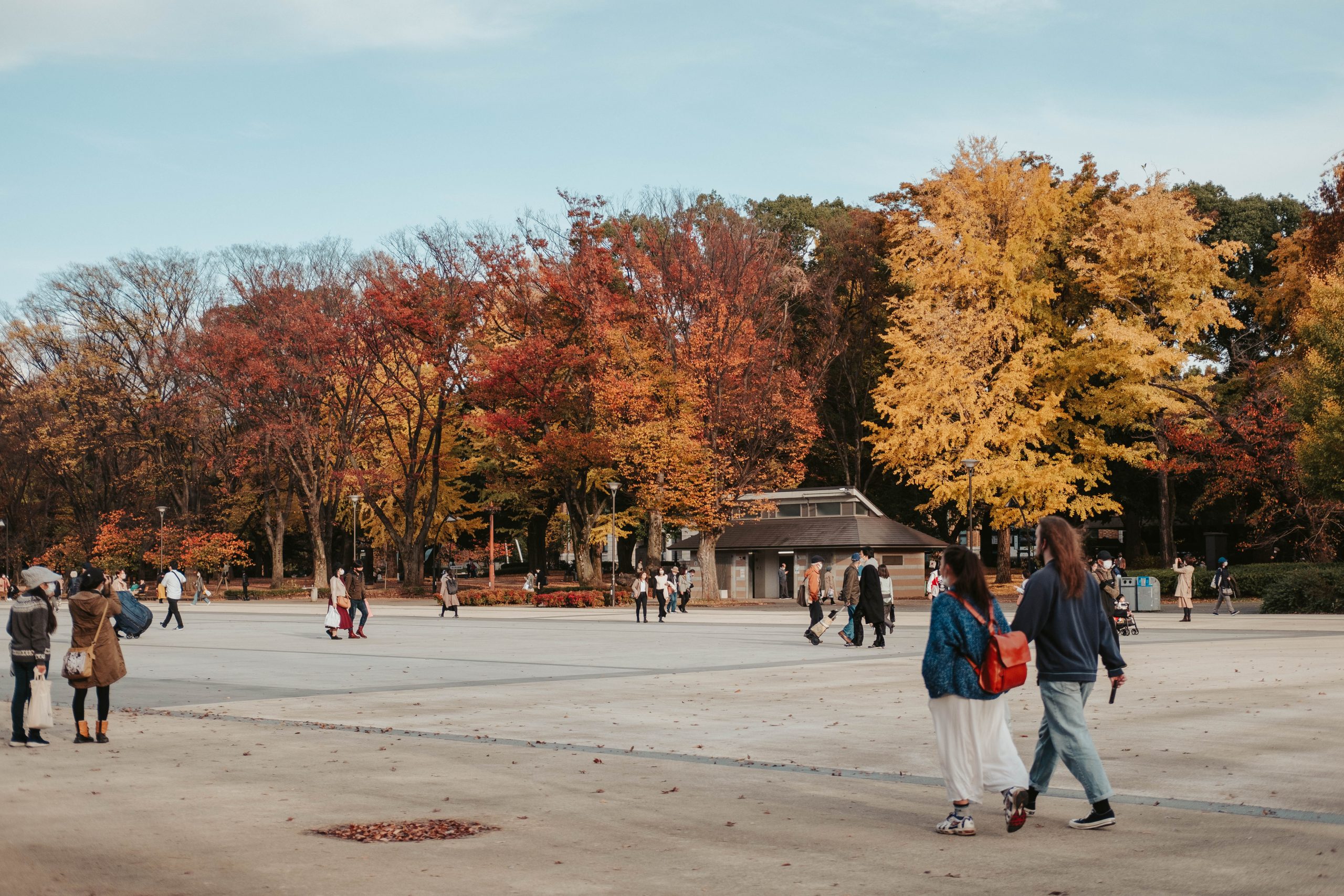 People walking in Ueno Park