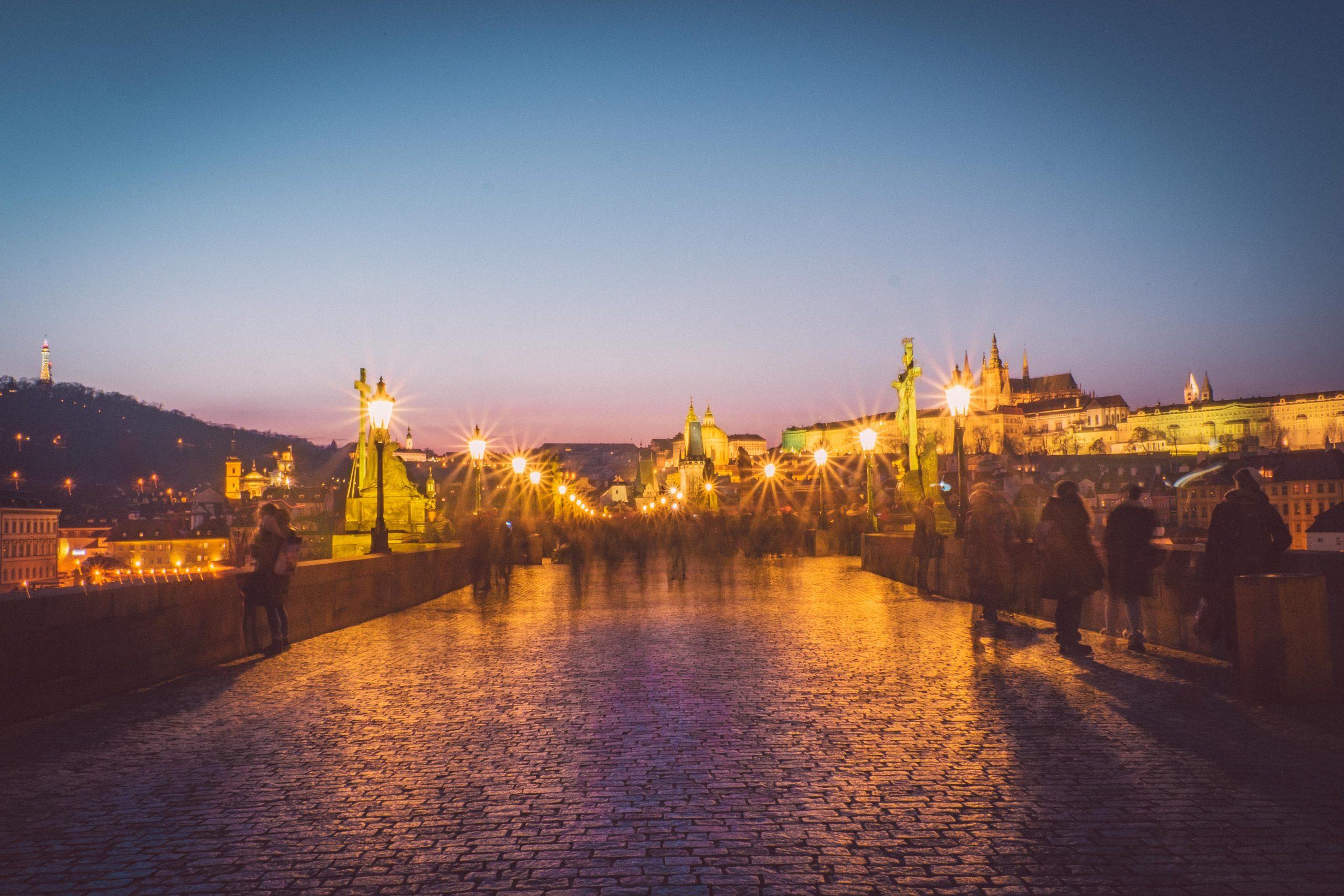 Prague at night