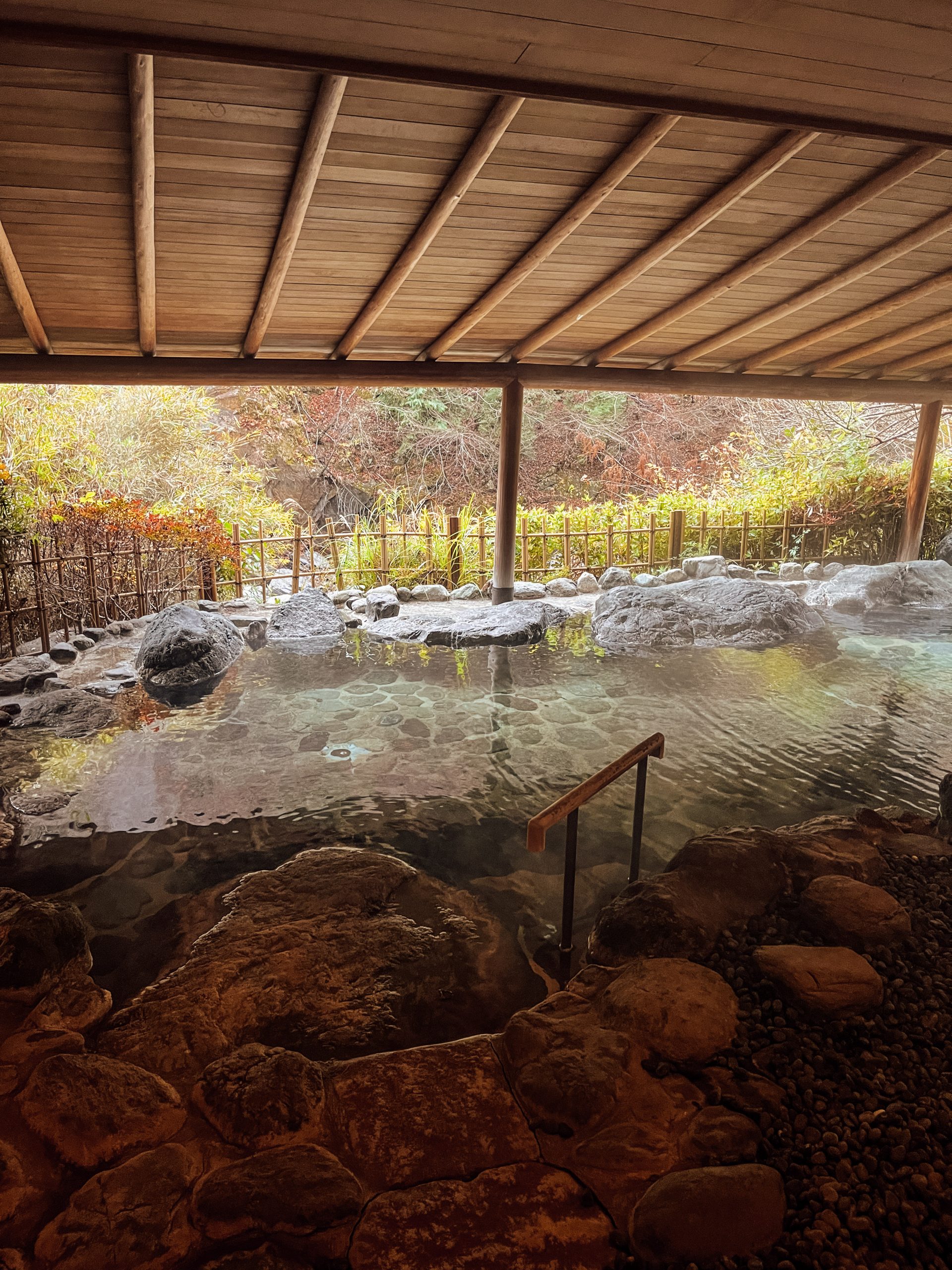 Public outdoor onsen at Nishiyama onsen