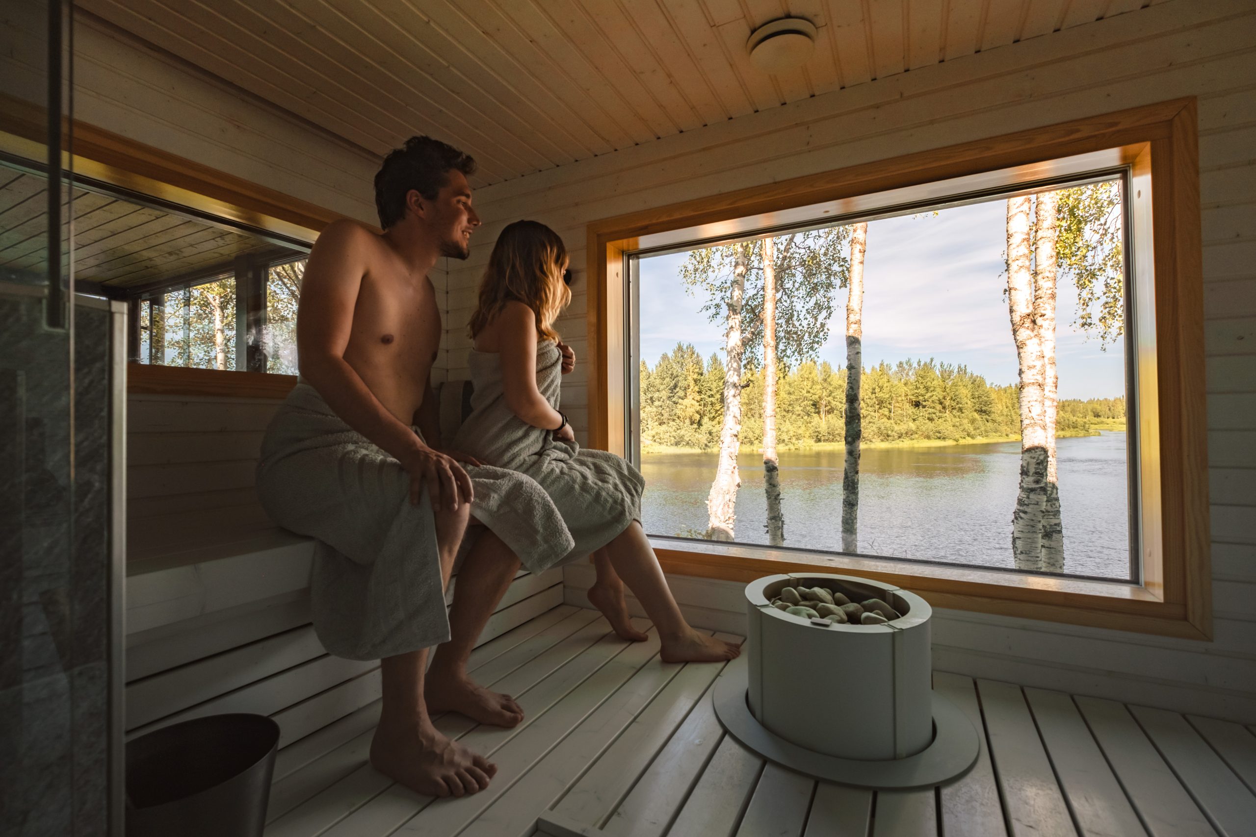 Relax with cloudberry treatments in sauna Relax with cloudberry treatments in sauna