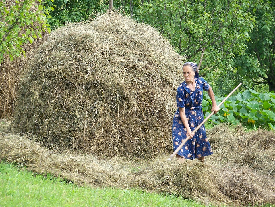 Romanian Traditions - Old Woman getting ready for guarding in the evening