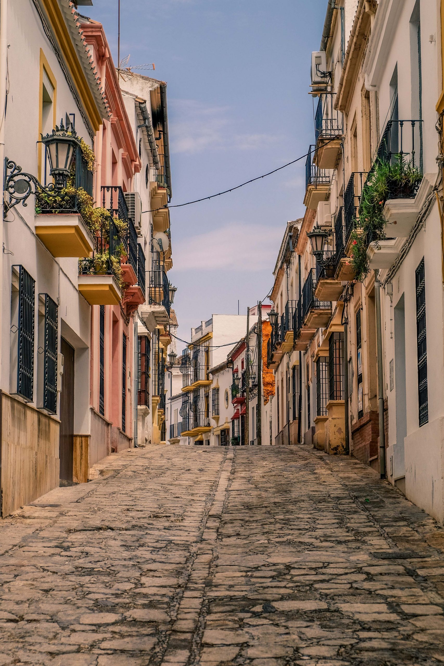 The streets of Seville during the summer The streets of Seville during the summer