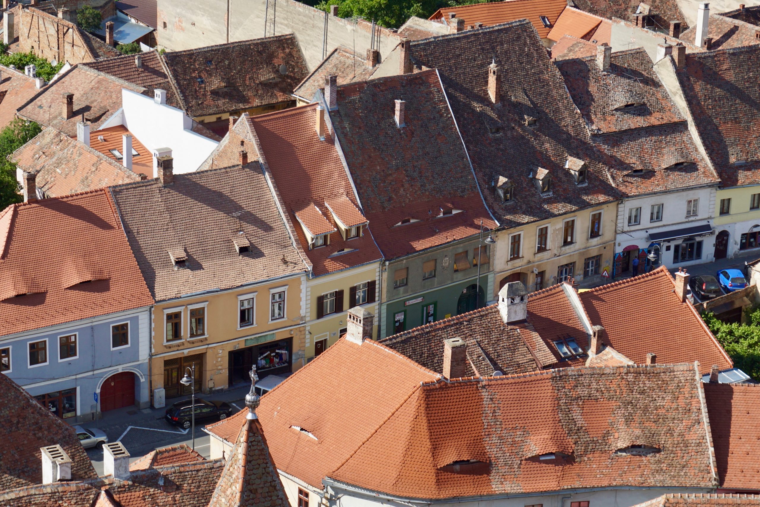 Rooftops in Sibiu - the city with eyes in Romania
