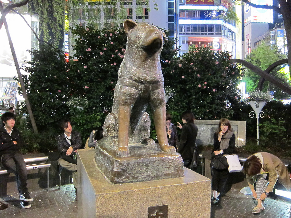 Hachiko statue in front of Shibuya Station