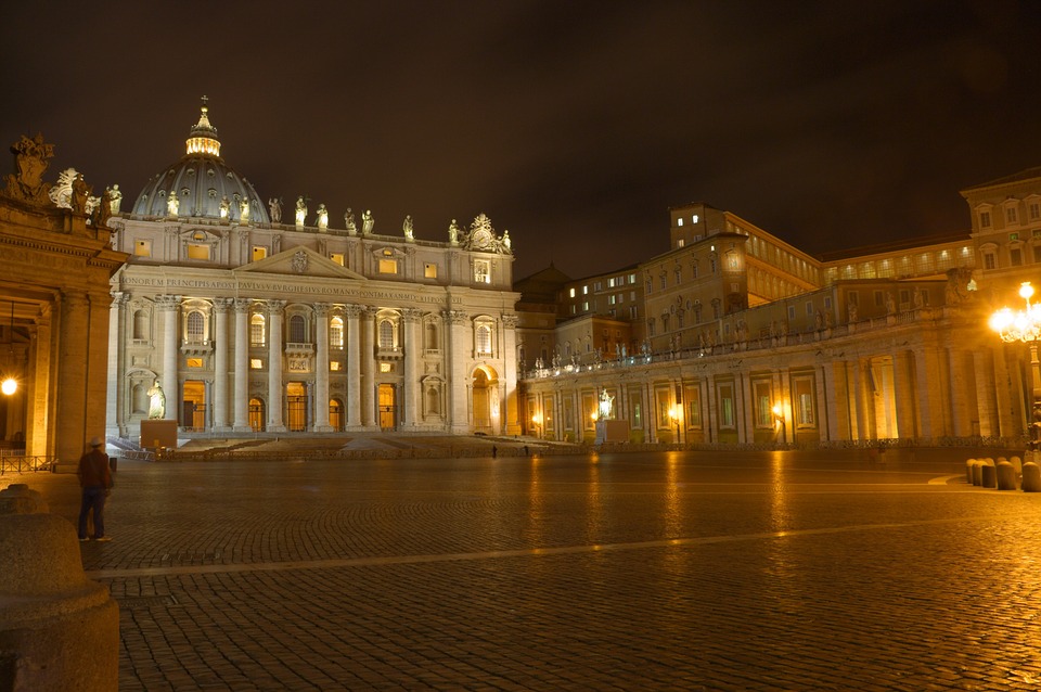 St Peter Square Night Rome