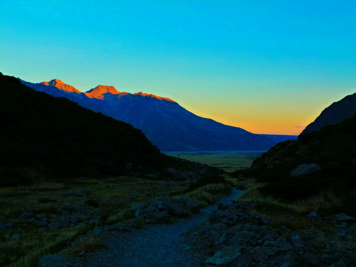 Sunset New Zealand Aoraki Sunset New Zealand Aoraki